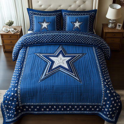 Cowboy Star 3-Piece Quilted Bedding Set GFTOTL2082
