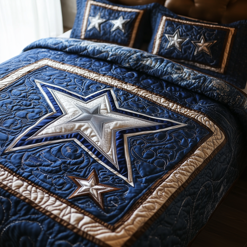Cowboy Star 3-Piece Quilted Bedding Set GFTOTL2085