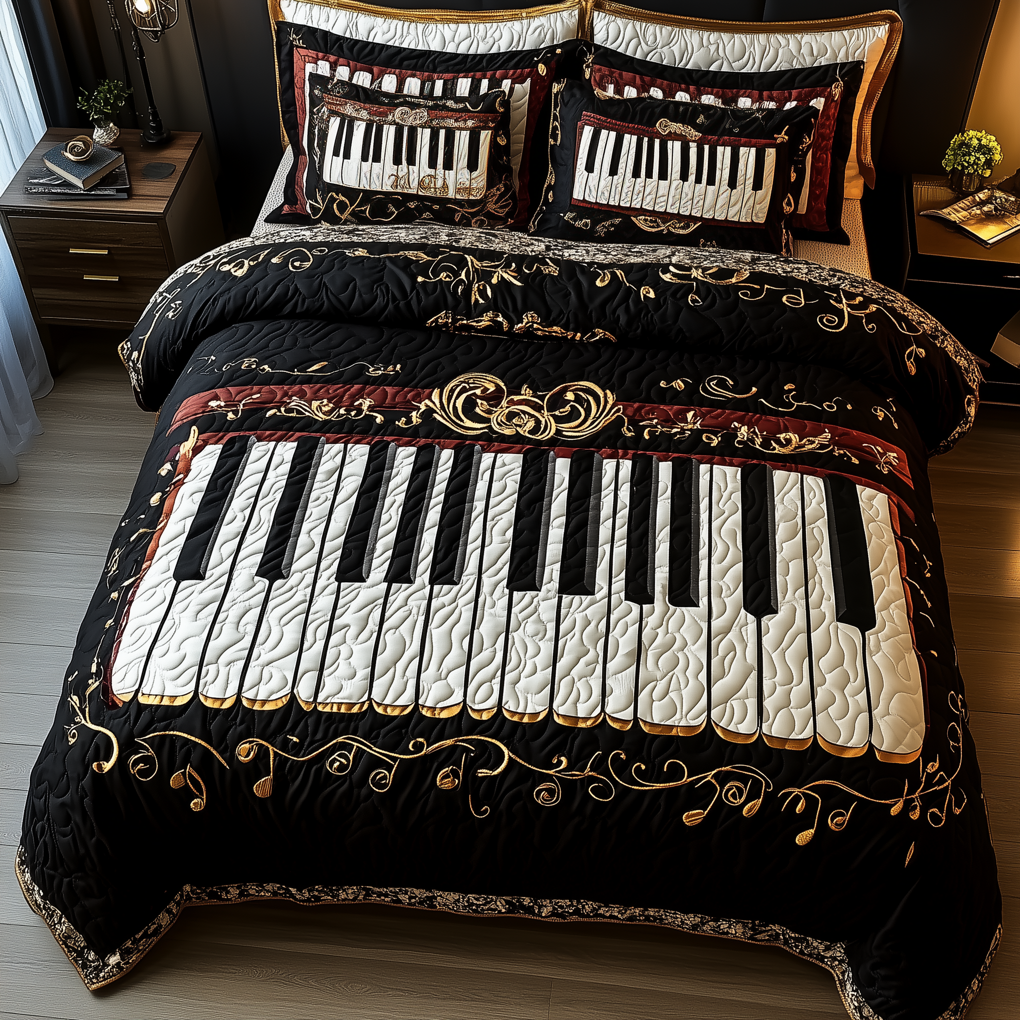 Keyboard 3-Piece Quilted Bedding Set GFTOTL2102 – Patchique Store