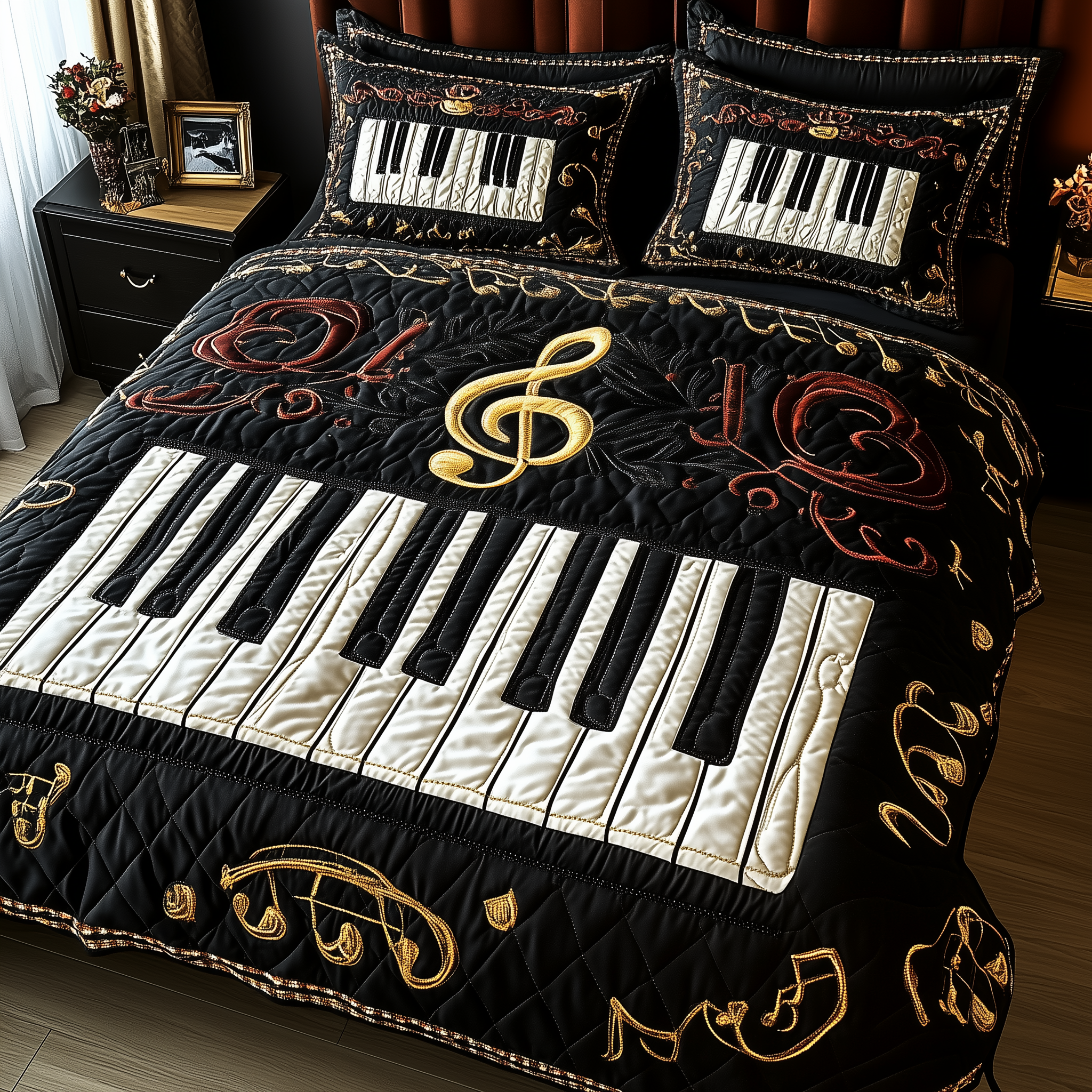 Keyboard 3-Piece Quilted Bedding Set GFTOTL2103 – Patchique Store