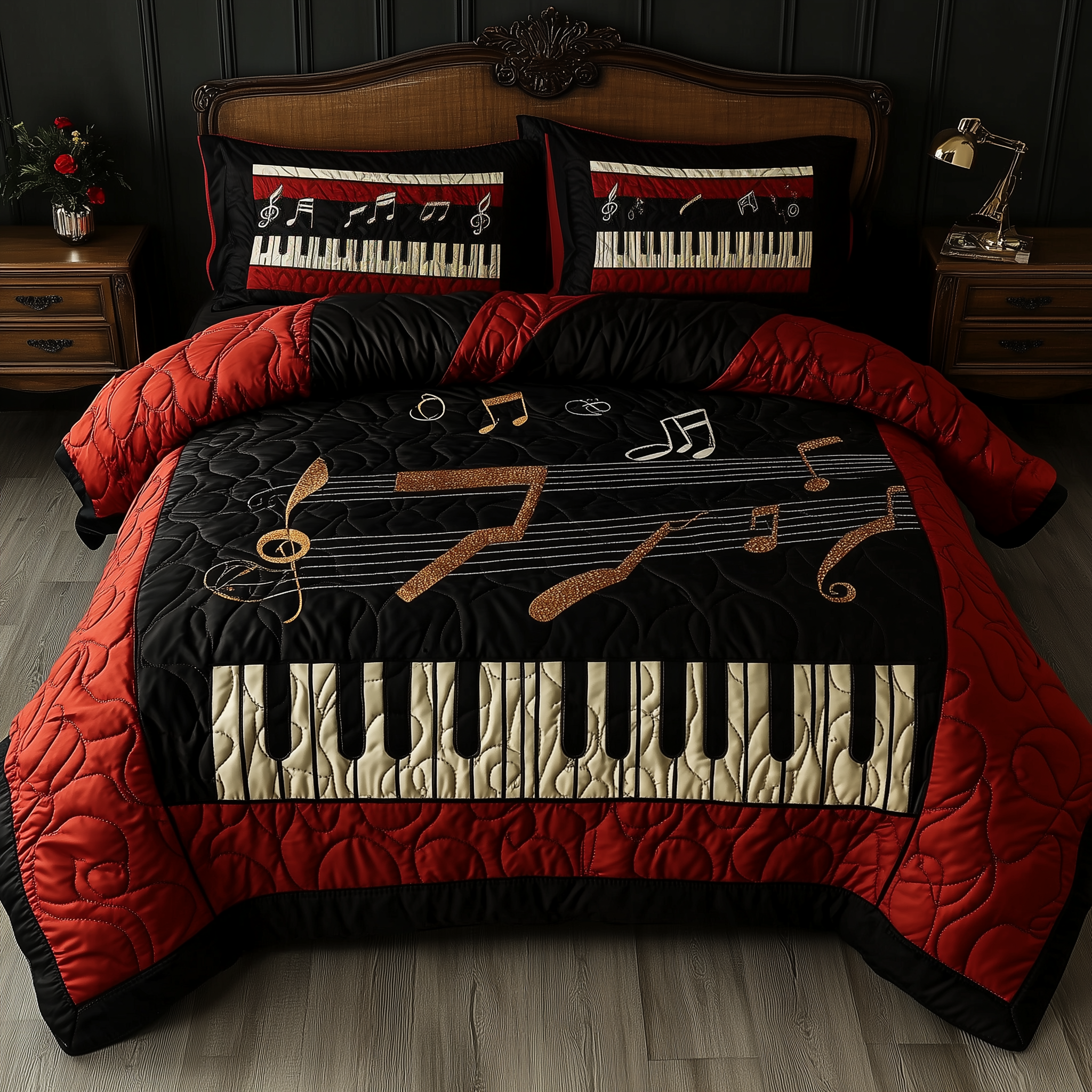 Keyboard 3-Piece Quilted Bedding Set GFTOTL2104 – Patchique Store