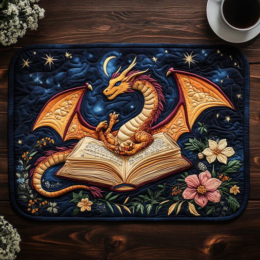 Bookish Dragon Quilted Placemat GFTOTL2116