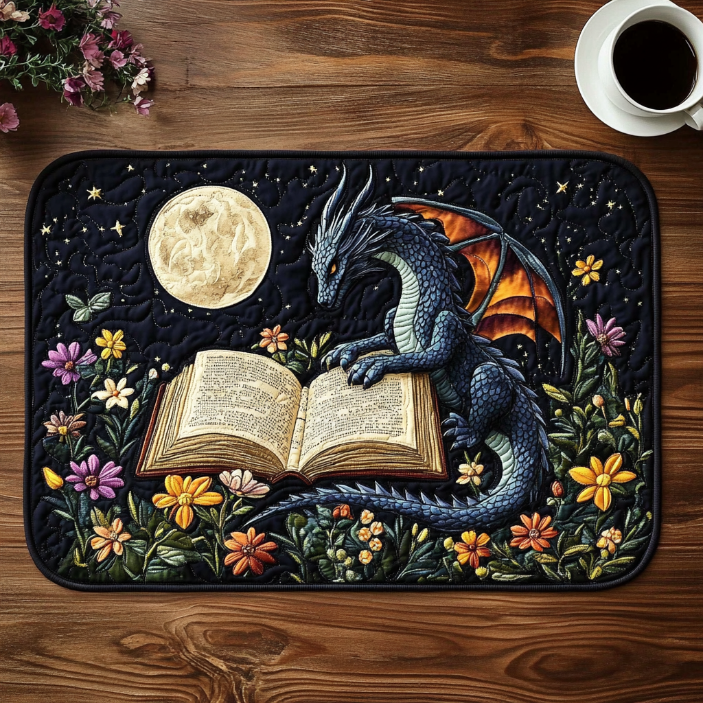 Bookish Dragon Quilted Placemat GFTOTL2118