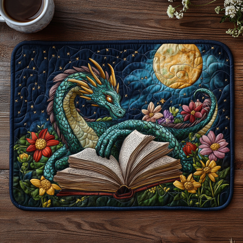 Bookish Dragon Quilted Placemat GFTOTL2121