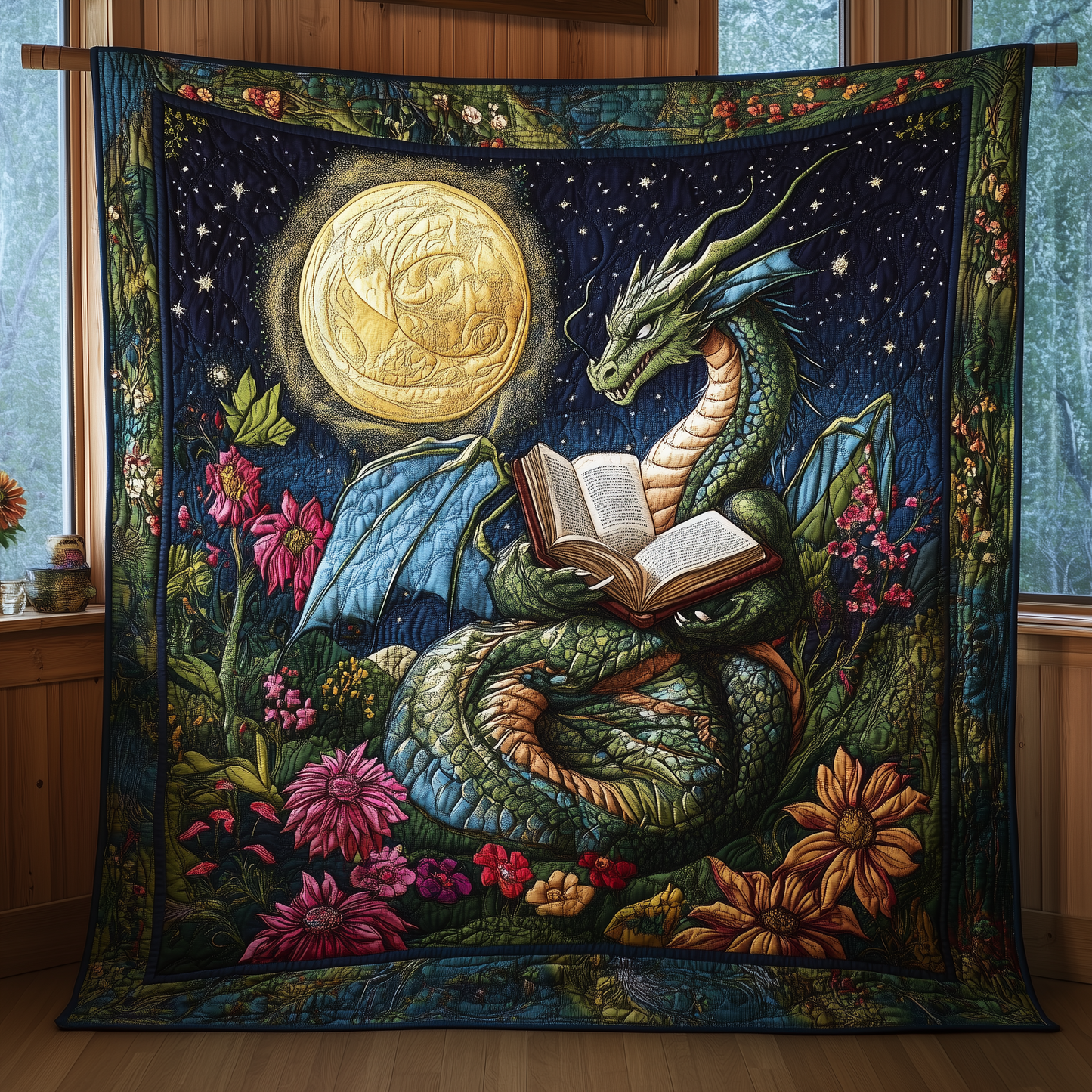 Bookish Dragon Quilted Blanket GFTOTL2125