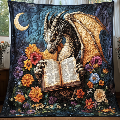 Bookish Dragon Quilted Blanket GFTOTL2128