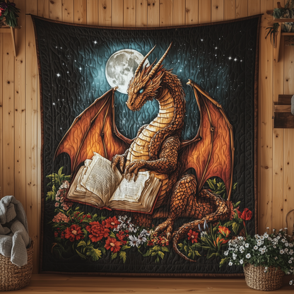 Bookish Dragon Quilted Blanket GFTOTL2129