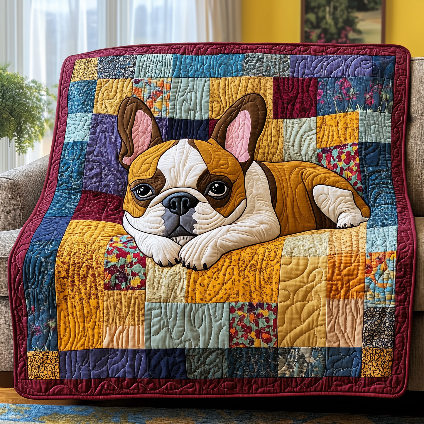 French Bulldog Quilted Blanket GFTOTL2132