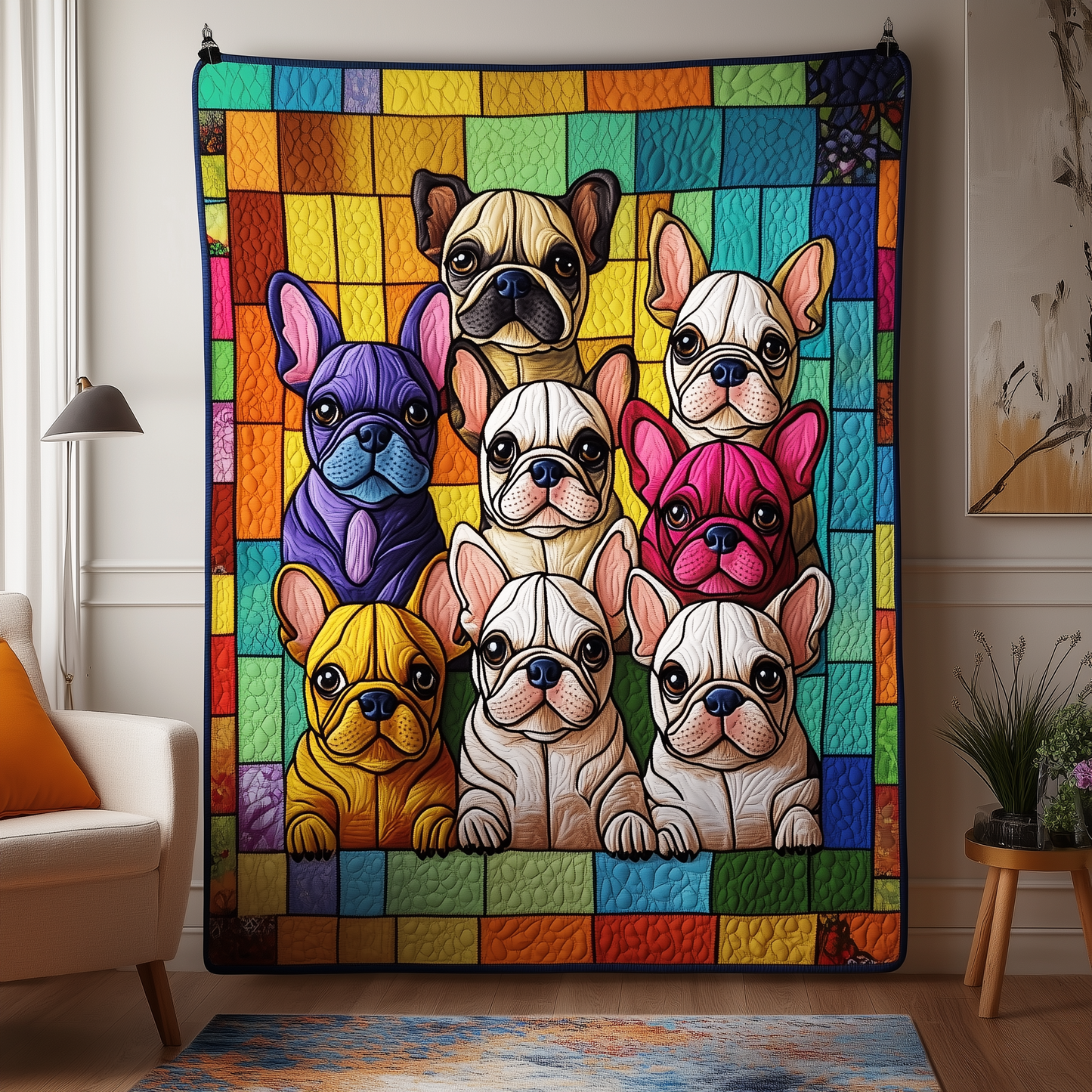 Frenchie Quilted Blanket GFTOTL2150