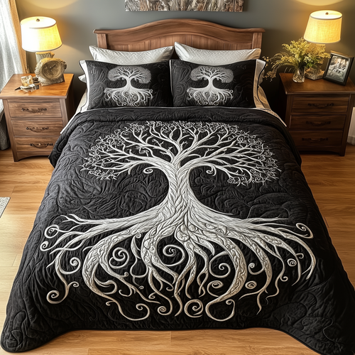 Mythic Tree of Life 3-Piece Quilted Bedding Set GFTOTL2159