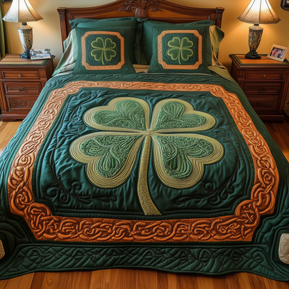 Celtic Shamrock 3-Piece Quilted Bedding Set GFTOTL2165