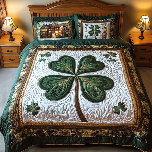 Celtic Shamrock 3-Piece Quilted Bedding Set GFTOTL2171