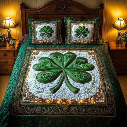 Celtic Shamrock 3-Piece Quilted Bedding Set GFTOTL2174