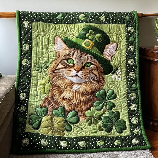 Irish Tabby Cat Quilted Blanket GFTOTL2204
