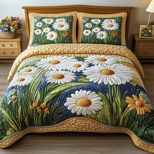 Daisy Garden 3-Piece Quilted Bedding Set GFTOTL2230