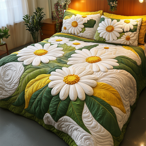 Daisy Garden 3-Piece Quilted Bedding Set GFTOTL2231