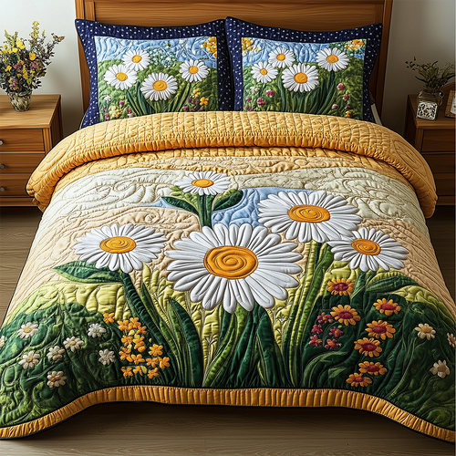 Daisy Garden 3-Piece Quilted Bedding Set GFTOTL2234