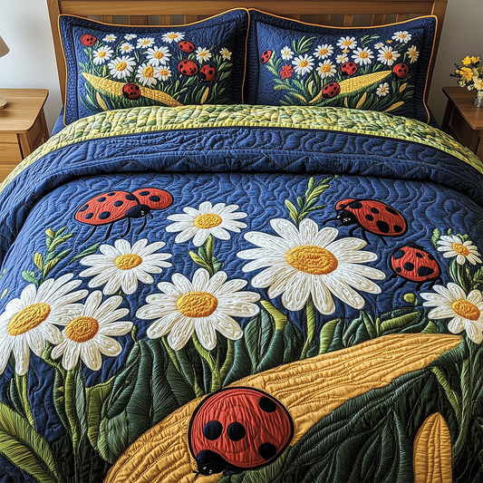 Daisy Garden 3-Piece Quilted Bedding Set GFTOTL2236