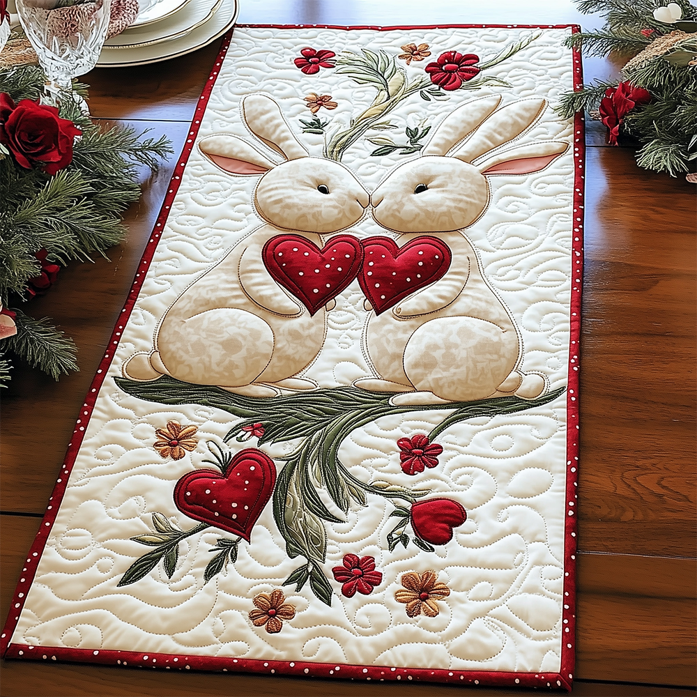 Bunny Couple Quilted Table Runner GFTOTL2278