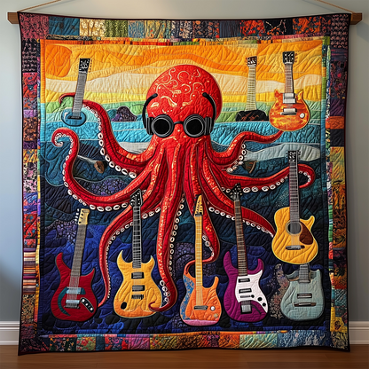 Octopus Guitar Quilted Blanket GFTOTL2293