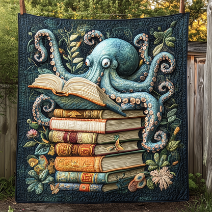 Reading Octopus Quilted Blanket GFTOTL2308