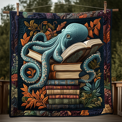 Reading Octopus Quilted Blanket GFTOTL2314