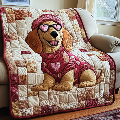Sausage Dachshund Quilted Blanket GFTOTL2315