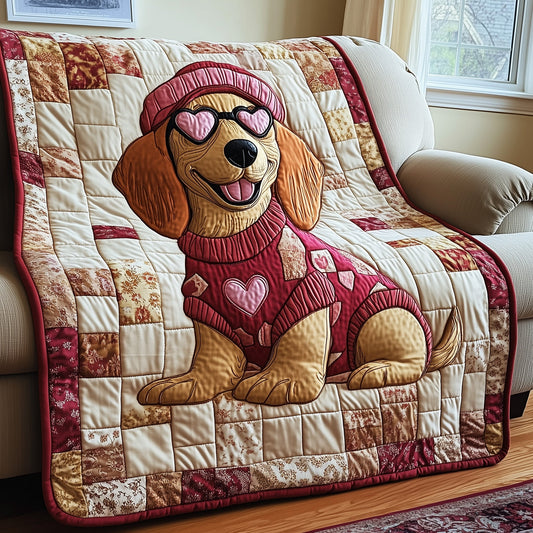 Sausage Dachshund Quilted Blanket GFTOTL2315