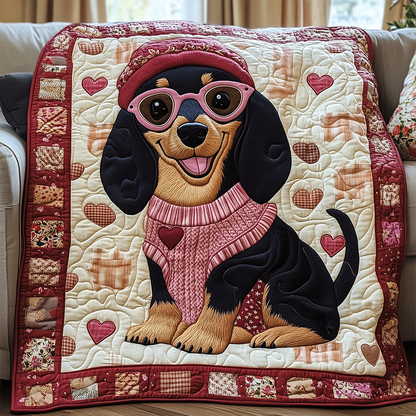 Sausage Dachshund Quilted Blanket GFTOTL2321