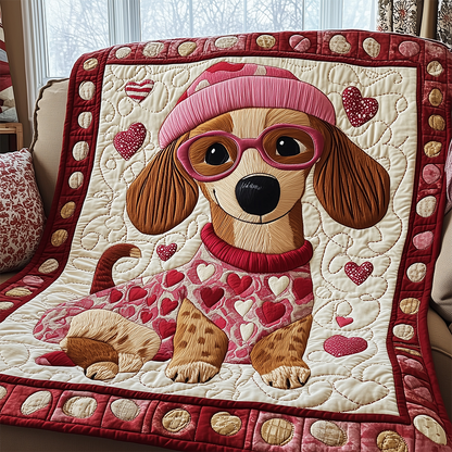 Sausage Dachshund Quilted Blanket GFTOTL2323