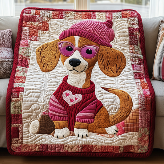 Sausage Dachshund Quilted Blanket GFTOTL2324