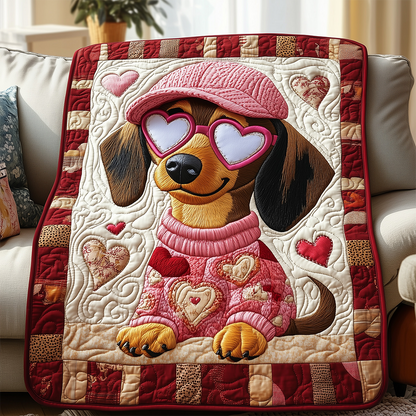 Sausage Dachshund Quilted Blanket GFTOTL2325