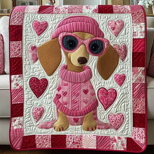 Sausage Dachshund Quilted Blanket GFTOTL2328