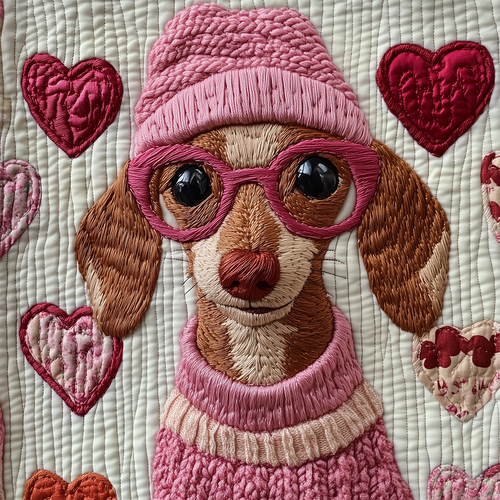 Sausage Dachshund Quilted Blanket GFTOTL2329