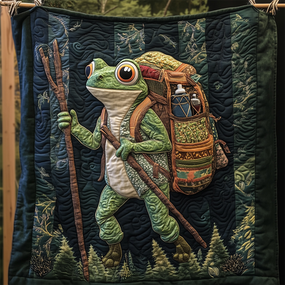 Hiking Frog Quilted Blanket GFTOTL2342