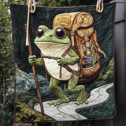 Hiking Frog Quilted Blanket GFTOTL2350