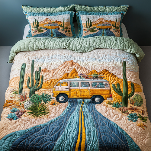 Desert Highway 3-Piece Quilted Bedding Set GFTOTL2352