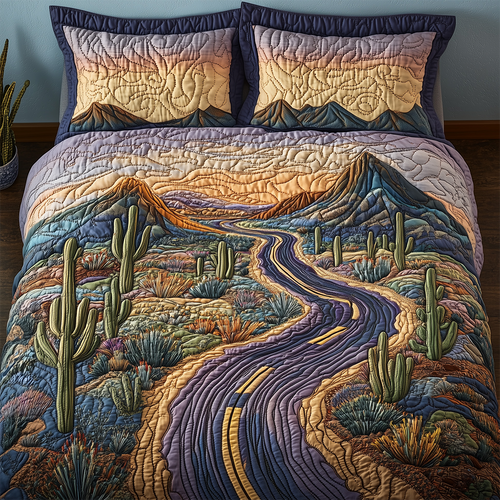 Desert Highway 3-Piece Quilted Bedding Set GFTOTL2354