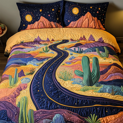 Desert Highway 3-Piece Quilted Bedding Set GFTOTL2357