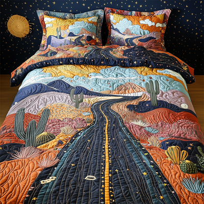 Desert Highway 3-Piece Quilted Bedding Set GFTOTL2358