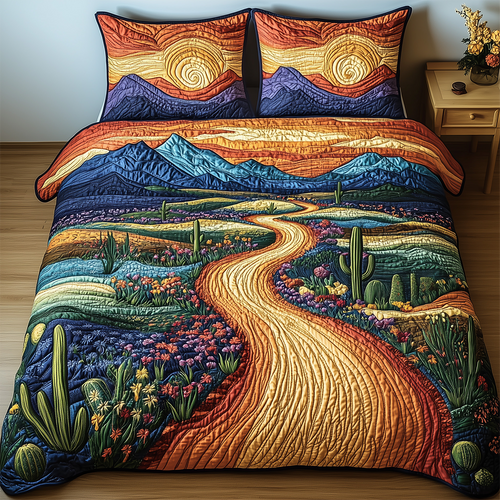 Desert Highway 3-Piece Quilted Bedding Set GFTOTL2359