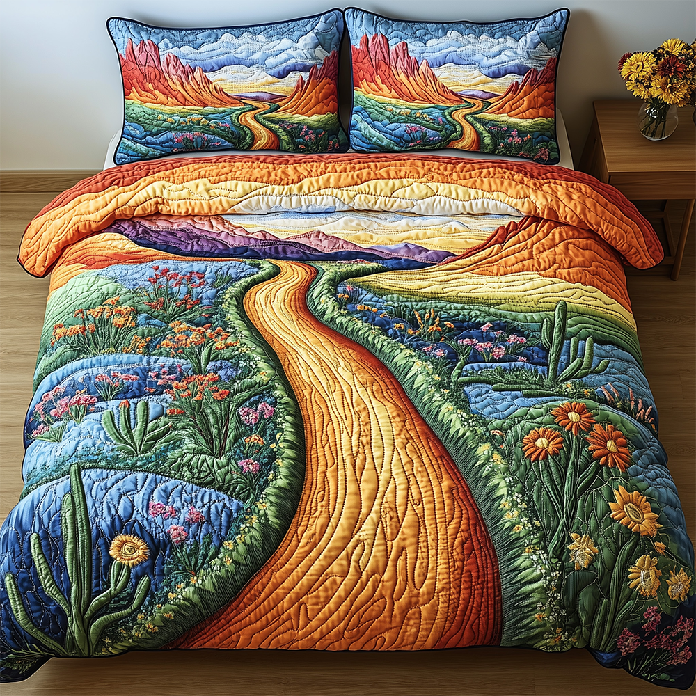 Desert Highway 3-Piece Quilted Bedding Set GFTOTL2360