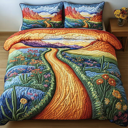 Desert Highway 3-Piece Quilted Bedding Set GFTOTL2360