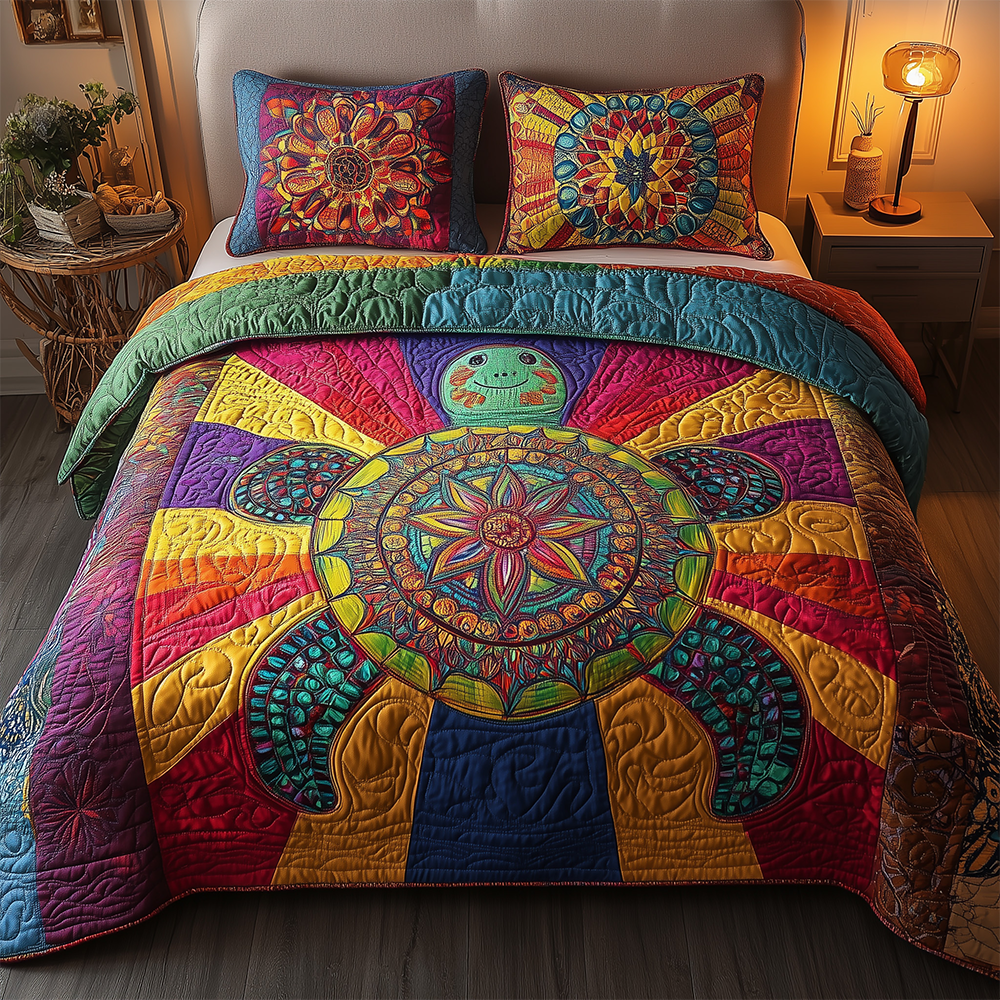Awakening of the Sea Turtle 3-Piece Quilted Bedding Set GFTOTL2449
