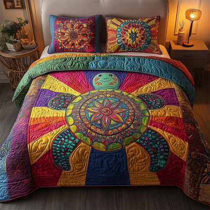 Awakening of the Sea Turtle 3-Piece Quilted Bedding Set GFTOTL2449