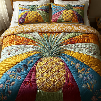 Pineapple 3-Piece Quilted Bedding Set GFTOTL2475