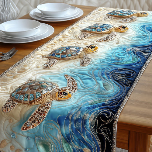 Magical Sea Turtle Quilted Table Runner GFTOTL2539