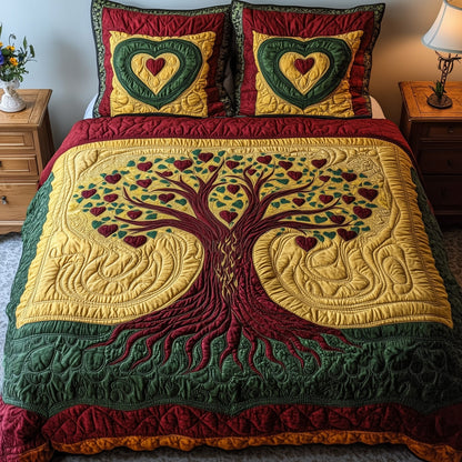 Black History Tree 3-Piece Quilted Bedding Set GFTOTL2550
