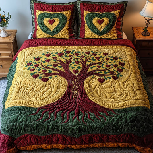 Black History Tree 3-Piece Quilted Bedding Set GFTOTL2550