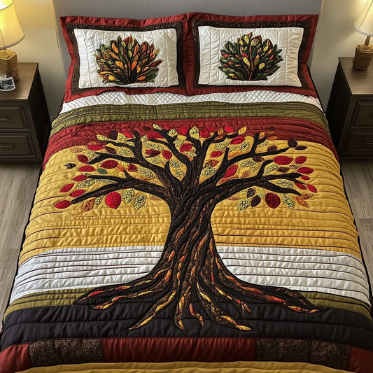 Black History Tree 3-Piece Quilted Bedding Set GFTOTL2554